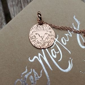 Jes Maharry 14k Rose Gold Lion Courage Pendant